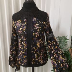 NWT BANJARA NORDSTROMS Lacy floral boho top STUNNING.